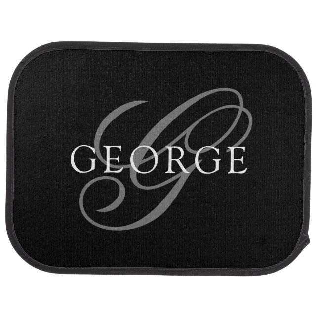 Monogram Initial Script Car Floor Mat (Rear)