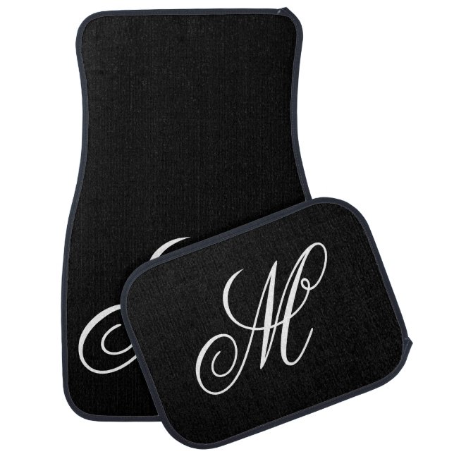 Monogram Initial Script Car Floor Mats (Set)
