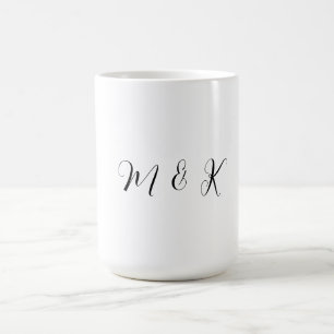 Monogram Initial Script Wedding Gift Party Favor Coffee Mug