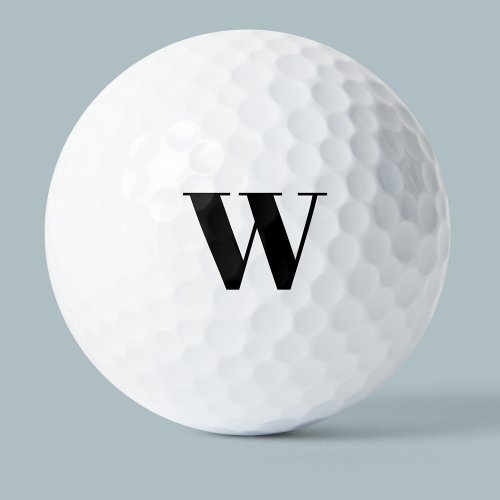 Monogram Initial Simple Golf Balls