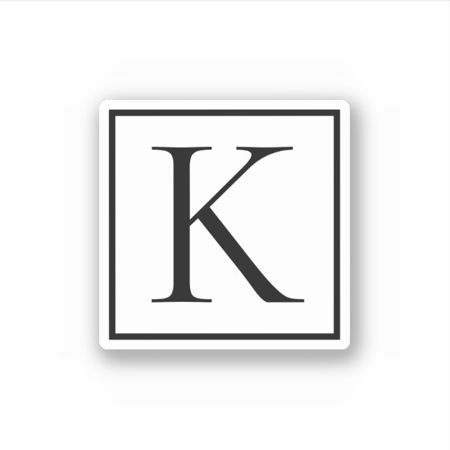 Monogram Initial Sticker (Front)