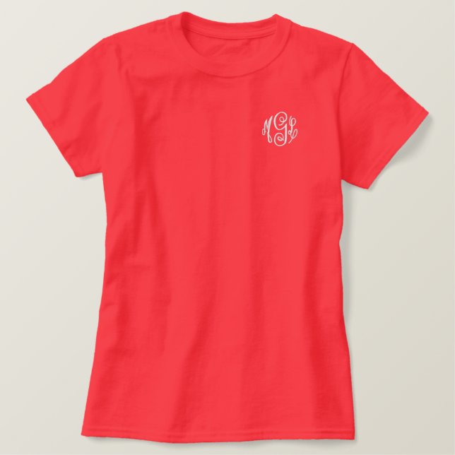 Monogram Initial T-shirt (Design Front)