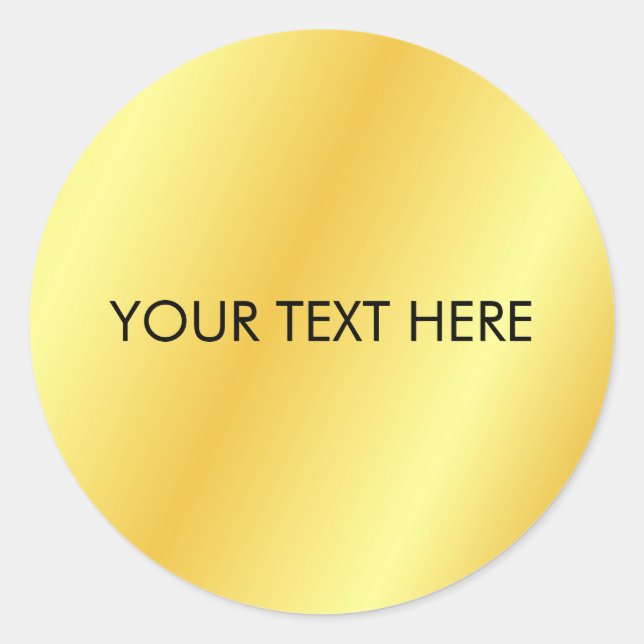 Monogram Initial Template Add Your Text Name Classic Round Sticker (Front)