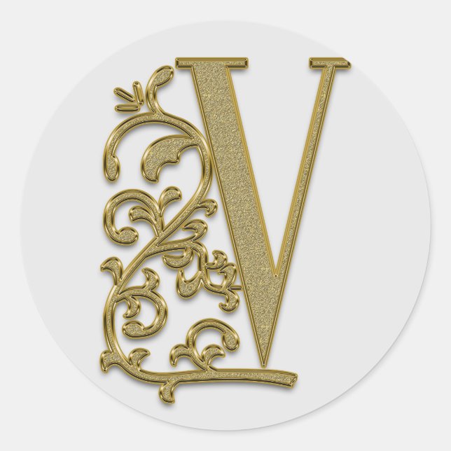 monogram initial V stickers (Front)