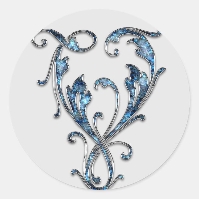 monogram initial V stickers (Front)