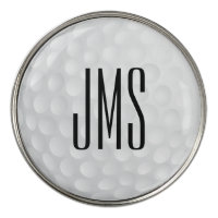 Monogram Initial White Golf Ball Golf Ball Marker