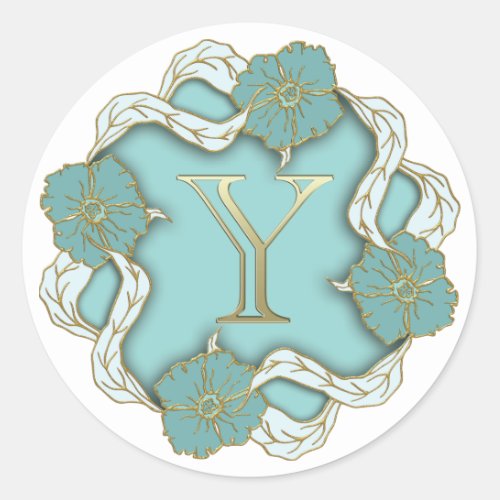 monogram initial Y stickers