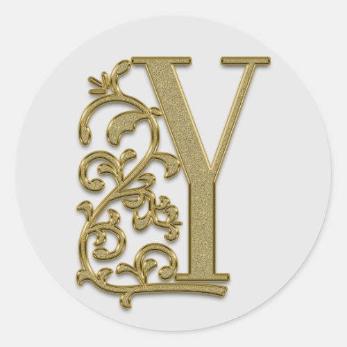 monogram initial Y stickers