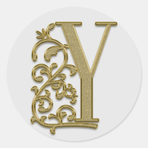 monogram initial Y stickers