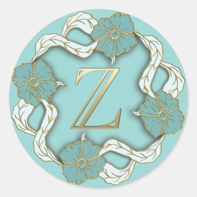 monogram initial Z stickers (Front)