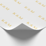 Monogram Initials Bride Groom Couple Name Wedding Wrapping Paper<br><div class="desc">Designed with text template for monogrammed initials which you can customize! You may also change the colors as you wish.</div>