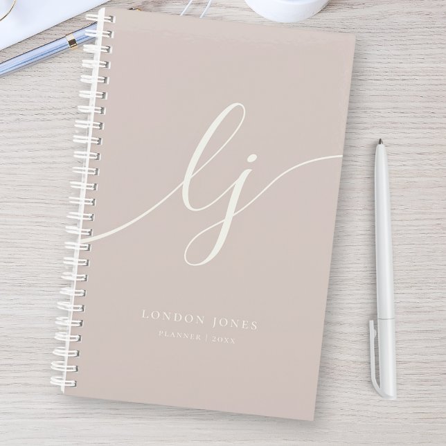 Monogram Initials Business Planner Script Pink (Creator Uploaded)