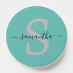 Monogram Initials Calligraphy Minimalistic  PopSocket