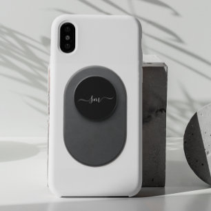 Monogram Initials Calligraphy Minimalistic  PopSocket