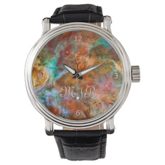 Monogram initials - Carina Nebula, Argo Navis Watch