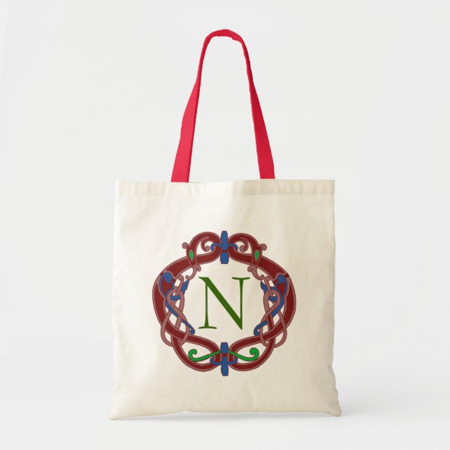 Monogram Initials Celtic Design Personalized Tote  Bag (Front)