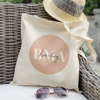 Monogram Initials Chic Personalized Tote Bag by Precious_Presents at Zazzle