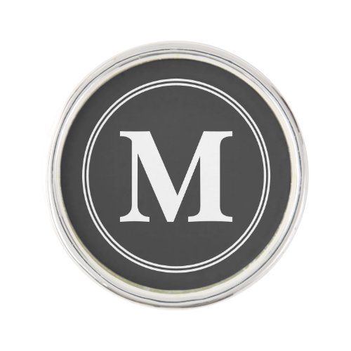 Monogram initials color Lapel Pin