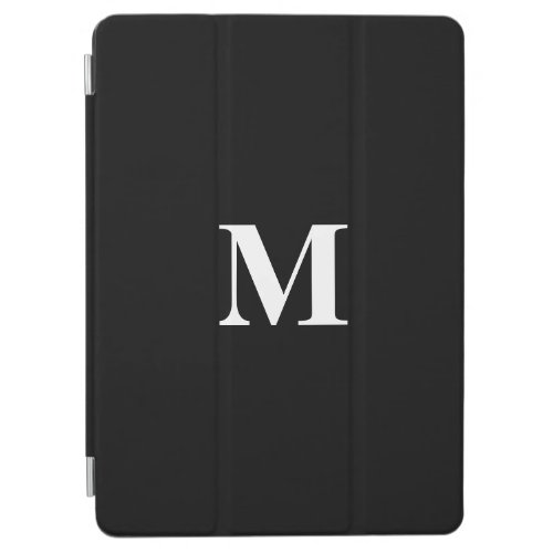 Monogram Initials Custom Name Black White Gift iPad Air Cover