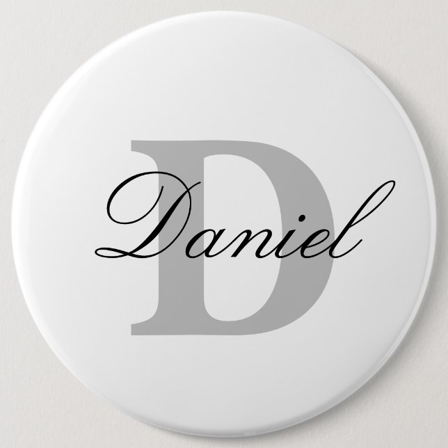 Monogram Initials Custom Name Weddings Birthdays Button (Front)