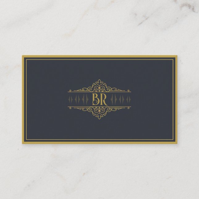 Monogram Initials Distinct Personal Individualize  Business Card (Front)