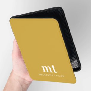 Monogram initials elegant modern personalized name kindle cover