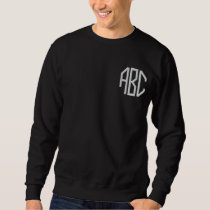 monogram initials embroidered sweatshirt