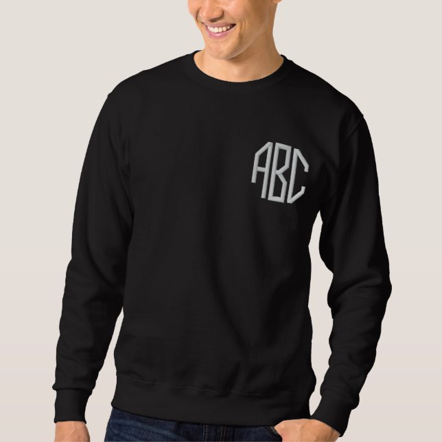monogram initials embroidered sweatshirt (Front)