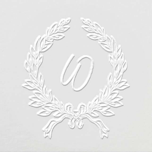 Monogram initials family crest wreath embosser (Design)