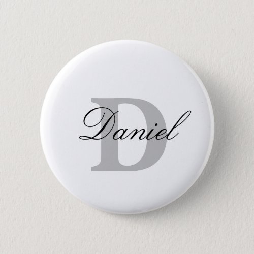 Monogram Initials Gift Custom Name Fathers Day  Button