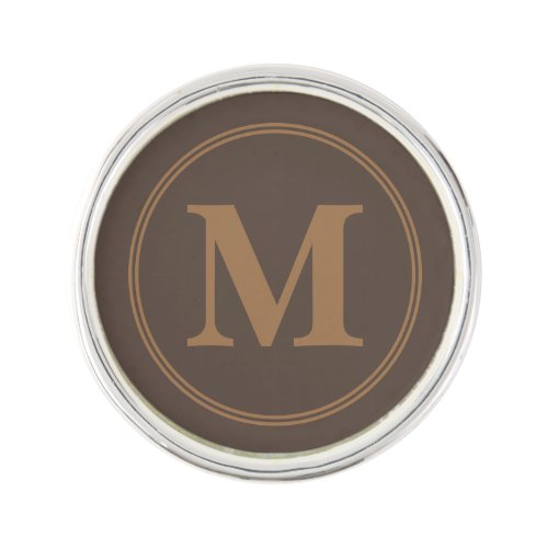 Monogram initials Gold  Lapel Pin