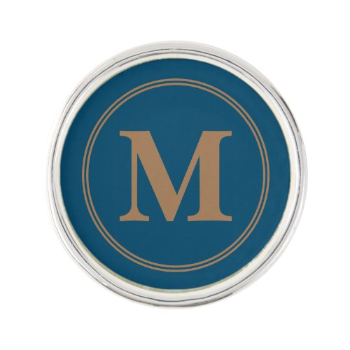 Monogram initials Gold  Lapel Pin