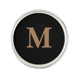 Monogram initials Gold  Lapel Pin