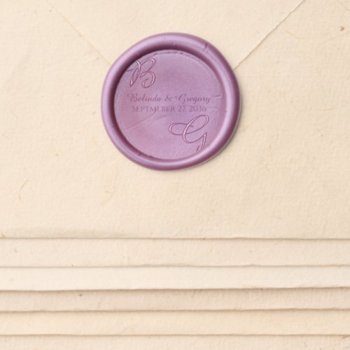 Monogram Initials Invitation Wedding Wax Seal Sticker