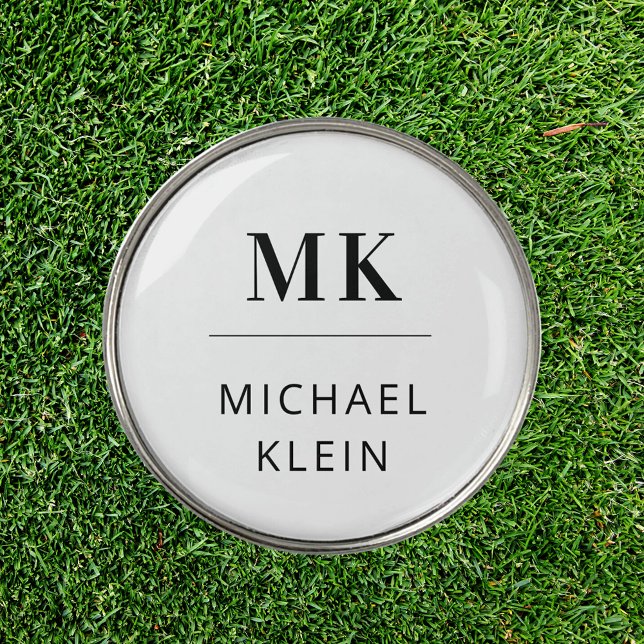 Monogram initials name golf ball marker (Creator Uploaded)