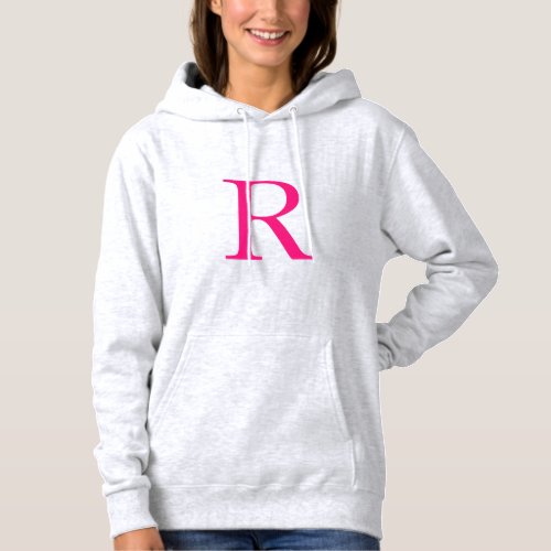 Monogram Initials Name Pink Mothers Day Gift Cute Hoodie