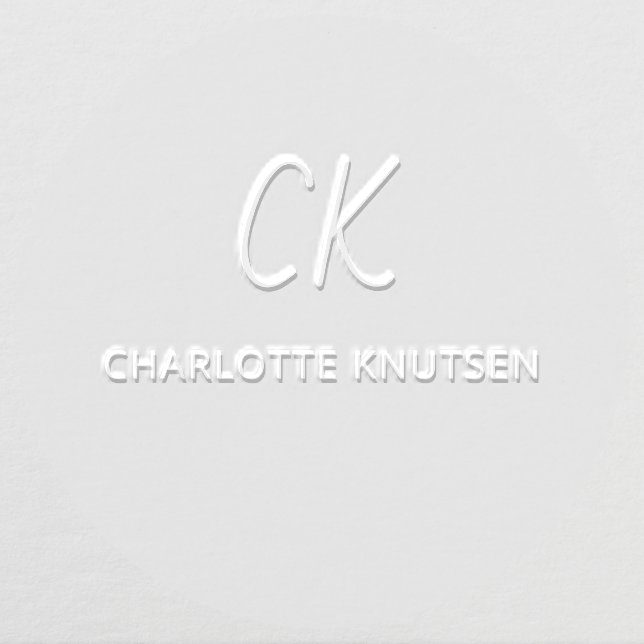 Monogram initials name script elegant embosser (Design)