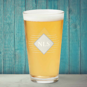 Monogram Initials on a Glass