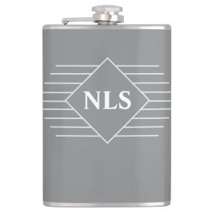 Monogram Initials on a Hip Flask
