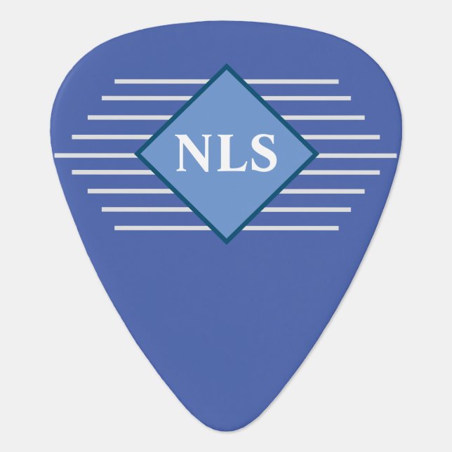 Monogram Initials on a Plectrum (Front)