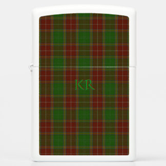 Monogram Initials on Baxter Clan Tartan Zippo Lighter
