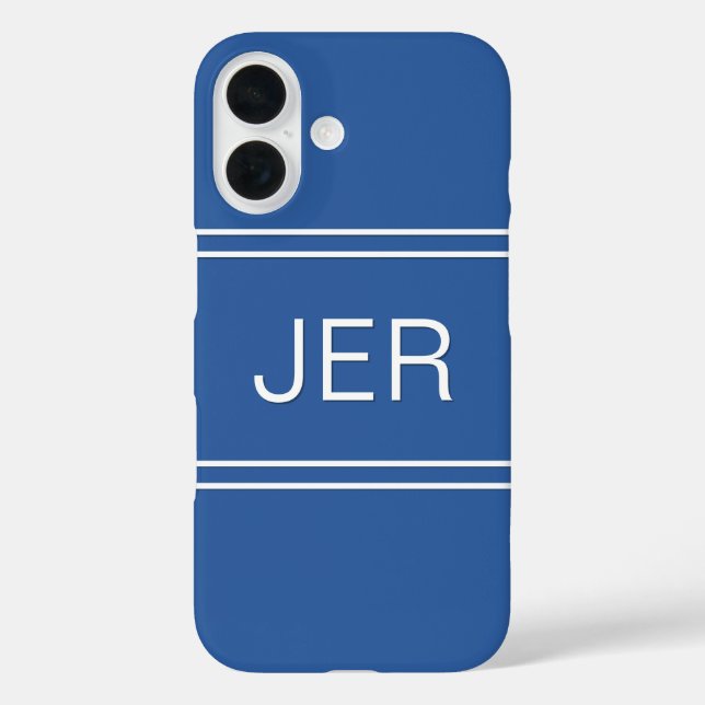 Monogram Initials Royal Blue Case Mate (Back)