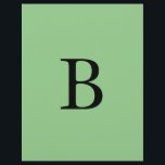Monogram Initials Sage Green Colorful Custom Name Letterhead<br><div class="desc">Designed with monogram text template initial template which you can edit and customize in colorful sage green color background. You may change the background color if you wish.</div>