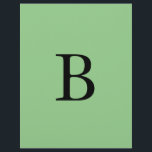 Monogram Initials Sage Green Colorful Custom Name Letterhead<br><div class="desc">Designed with monogram text template initial template which you can edit and customize in colorful sage green color background. You may change the background color if you wish.</div>