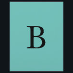 Monogram Initials Teal Blue Colorful Custom Name Letterhead<br><div class="desc">Designed with monogram text template initial template which you can edit and customize in colorful teal blue color background. You may change the background color if you wish.</div>