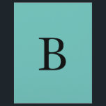 Monogram Initials Teal Blue Colorful Custom Name Letterhead<br><div class="desc">Designed with monogram text template initial template which you can edit and customize in colorful teal blue color background. You may change the background color if you wish.</div>