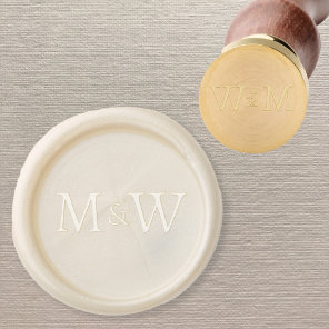 Monogram Initials Wedding Couple Wax Seal Stamp