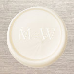 Monogram Initials Wedding Couple Wax Seal Sticker<br><div class="desc">Add a touch of class to all your stationery with this unique personalized wedding couple monogram initial design.  Modern,  minimalist and simple serif font for a sophisticated look.</div>