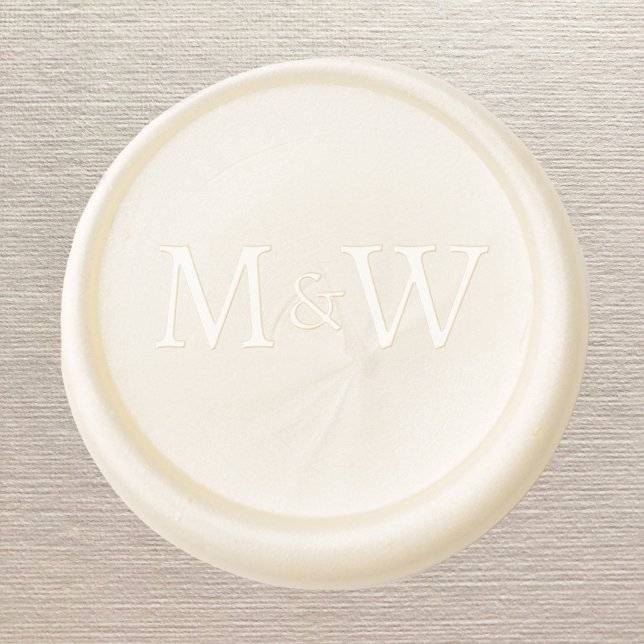 Monogram Initials Wedding Couple Wax Seal Sticker (Modern wedding couple bride groom monogram initials ampersand personalized wax seal sticker)