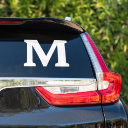 Monogram Initials White Bold Custom Name Trendy Sticker